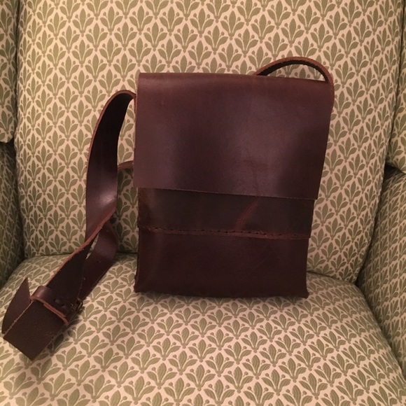 Handbags - Genuine leather crossbody satchel